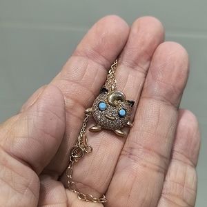 Rose-Gold Pokemon Charizard necklace